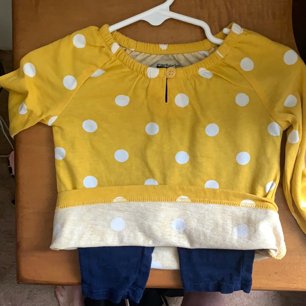 Carter’s 12M Yellow Polka Dot set